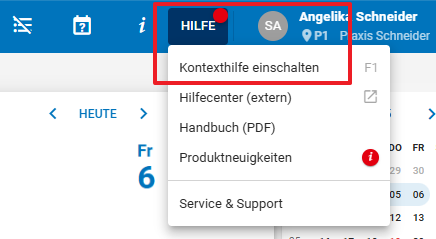 Beispielansicht Kontexthilfe