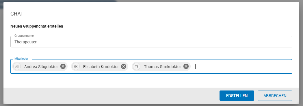 Gruppenchat erstellen