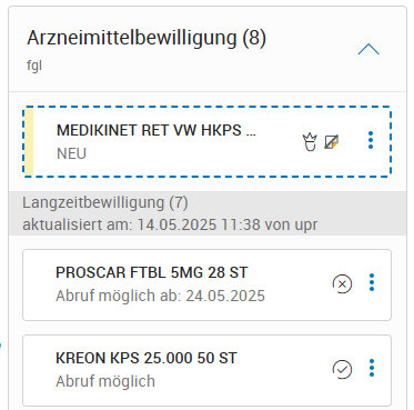Kontextkarte Arzneibewilligung