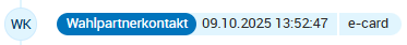 Karteieintrag Wahlpartnerkontakt