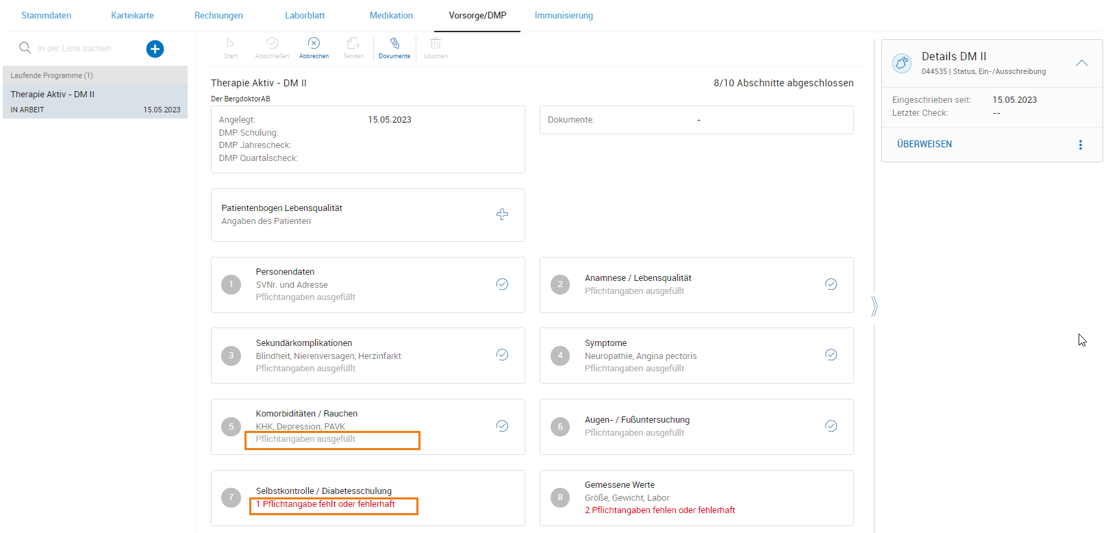 Übersicht der DMP Dokumentation