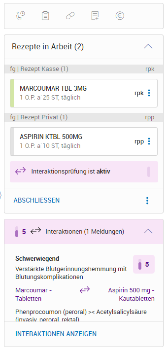 Kontextkarte Interaktionen anzeigen