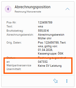 Kontextkarte Abr.Pos. - wenn keine SVT Leistung Kontextkarte Abr.Pos. - wenn keine SVT Leistung