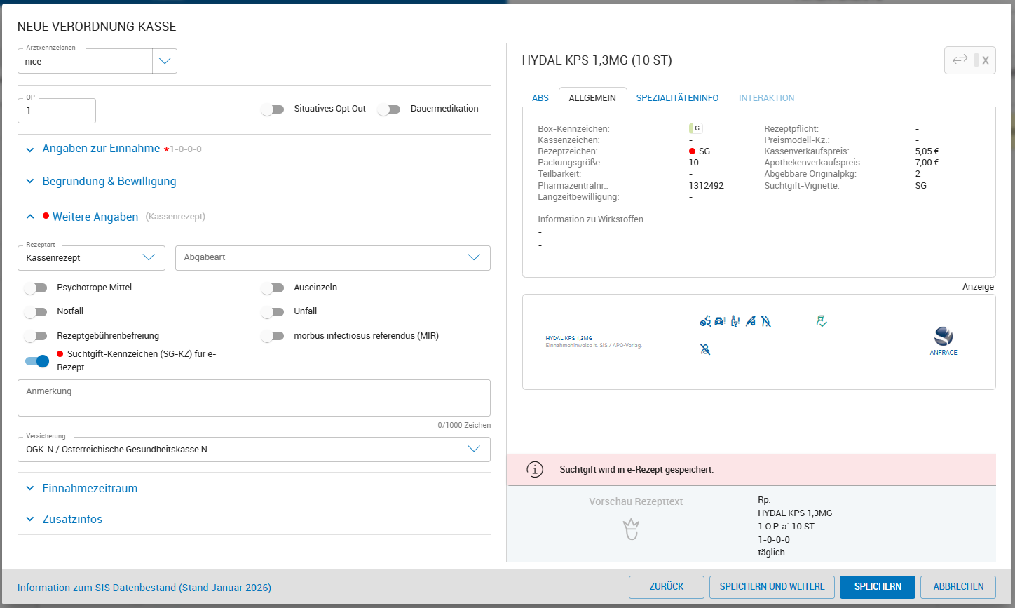 SG-Kennzeichen für e-Rezept