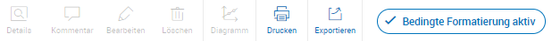 Toolbar im Laborblatt Toolbar im Laborblatt