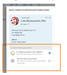 aktive e-Card Anmeldung