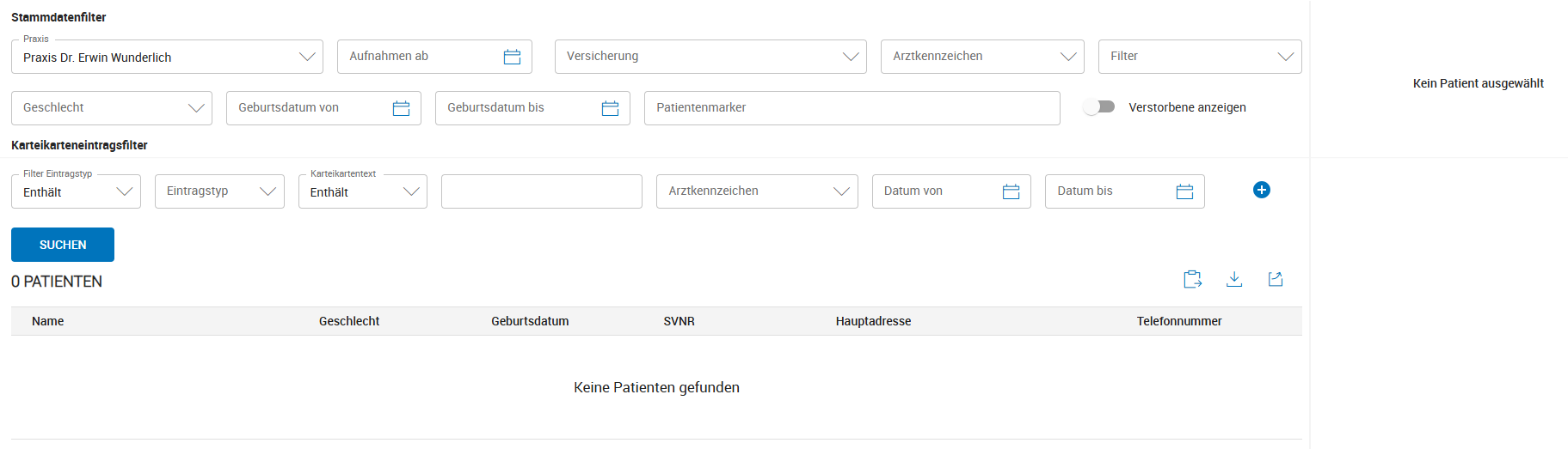 Patientenauswertung durchführen Patientenauswertung durchführen