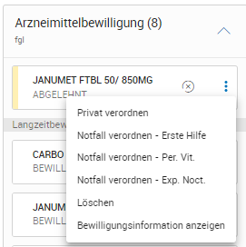 Abgelehntes Medikament