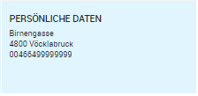 Persönliche Daten im Patientenheader