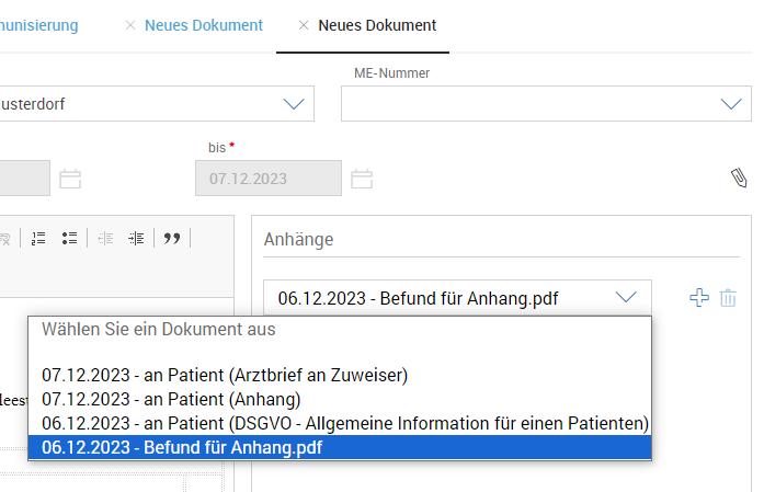 Anhänge hinzufügen