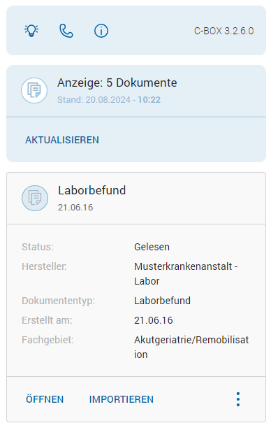 Kontextbereich - Detailanzeige