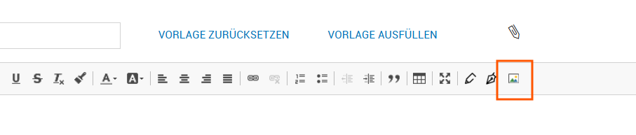 Icon zum Einfügen von BIldern