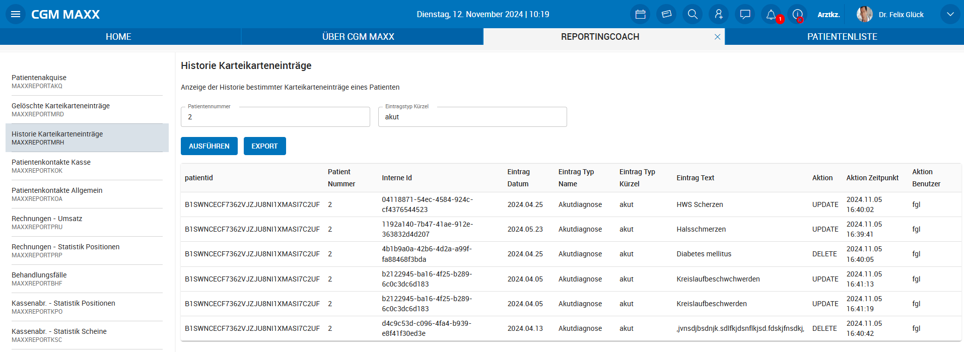 Reporting Coach - Beispielreport