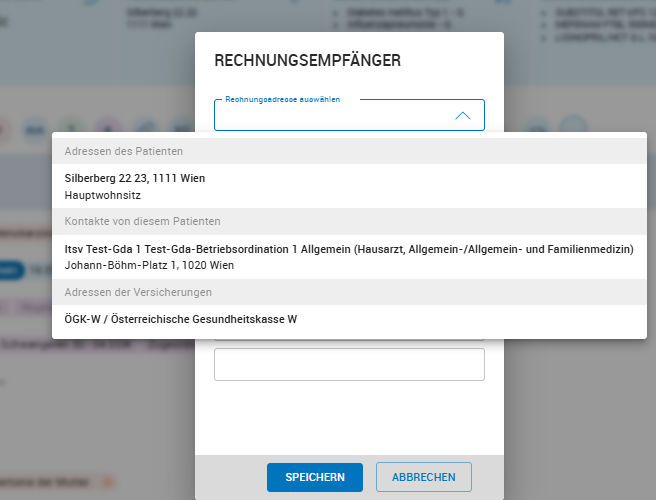 Rechnungsempfänger ändern