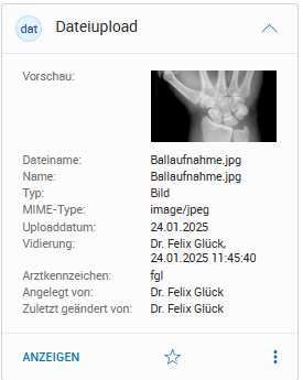 Kontextbereich des Dateiupload Kontextbereich des Dateiupload