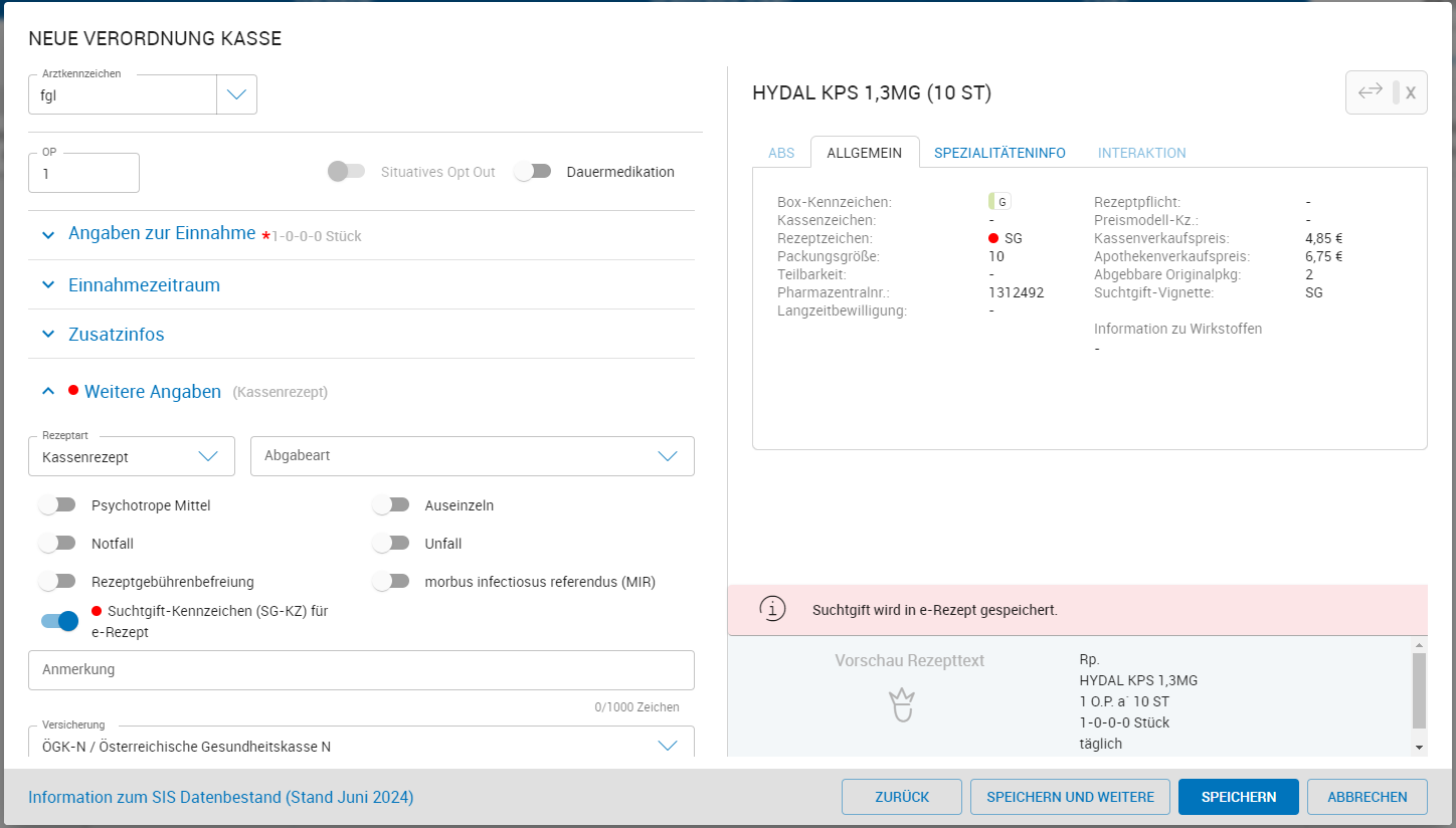 SG-Kennzeichen für e-Rezept