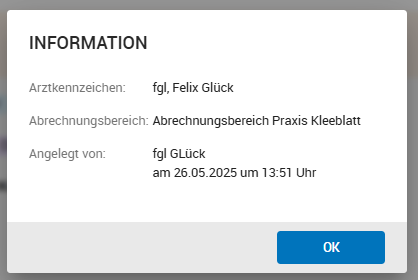 Information je Karteieintrag
