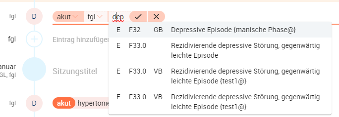 Eigene Diagnose bei einem Patienten erfassen
