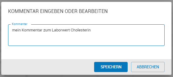 Kommentar zum Laborwert Kommentar zum Laborwert