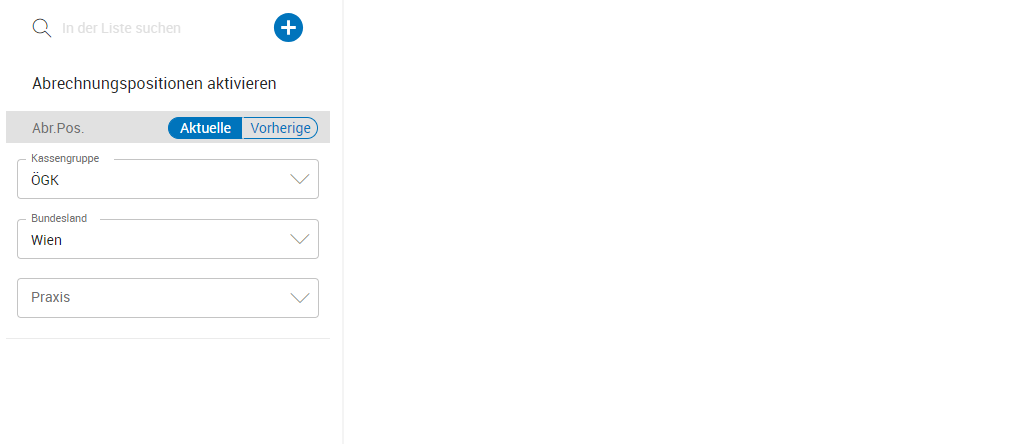 Verwaltung von Abrechnungspositionen