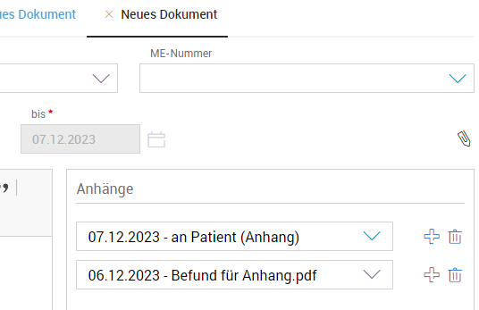 bereits angehängte Dateien