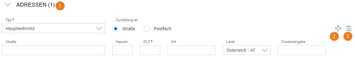 Mitarbeiterverwaltung - Adressen