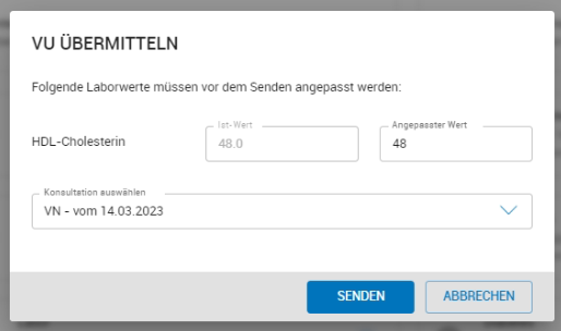 VU übermitteln