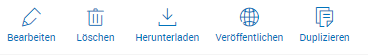 Toolbar Dokumentenvorlage