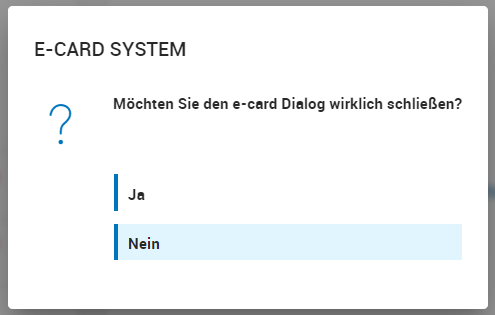 Bestätigen der e-card Anmeldung