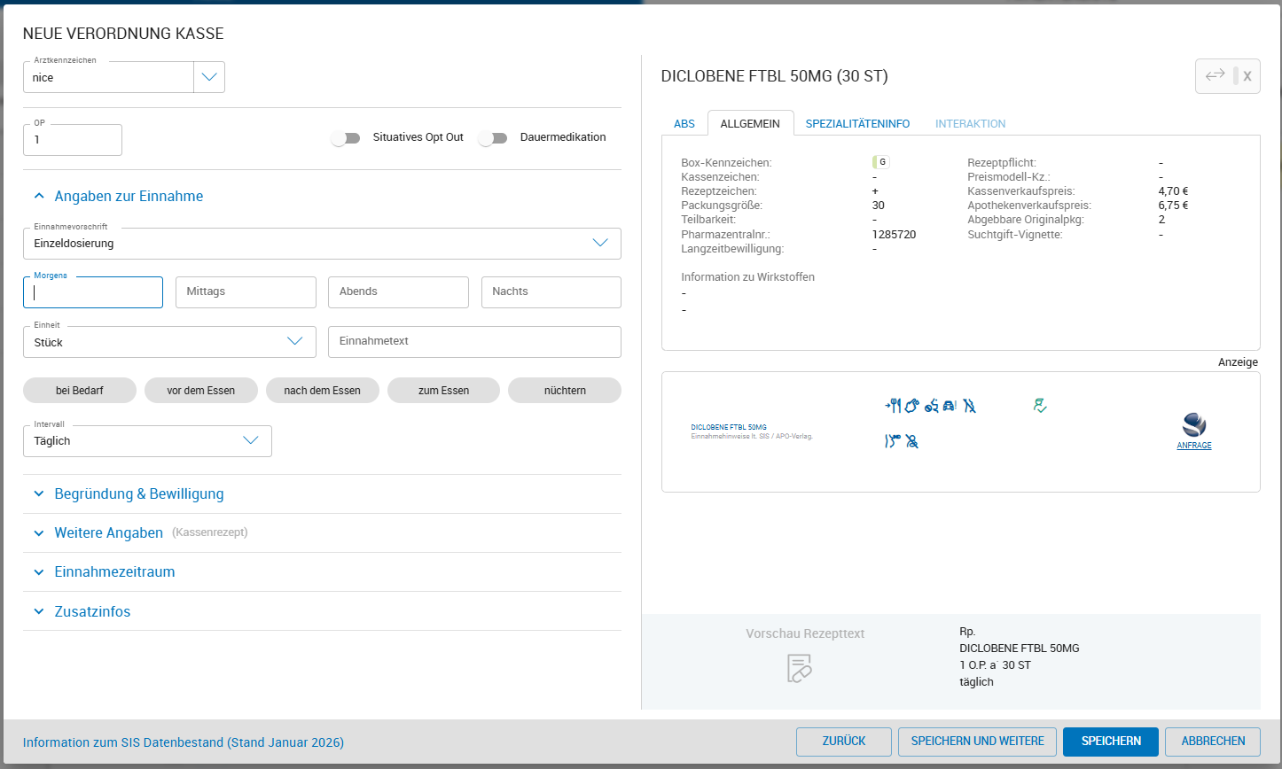 Weitere Angaben zur Verordung