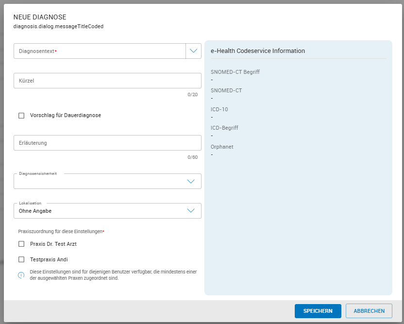 Eigene Diagnose anlegen 