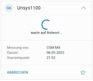 Kontextkarte der laufenden Analyse durch Urisys1100