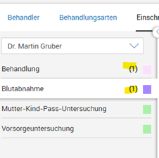 Bereits angelegte Einschränkungen