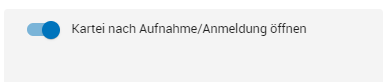 Karteikarte nach Administration öffnen Karteikarte nach Administration öffnen