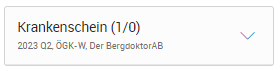noch nicht abgerechneter Schein in der Karteikarte