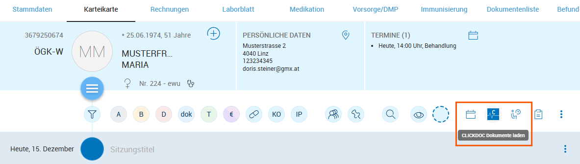 manuelles Abholen von CLICKDOC Dokumenten