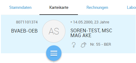 DMP Symbol im Patientenheader (Einschreibung erfolgte)