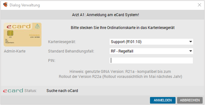 Dialog Verwaltung