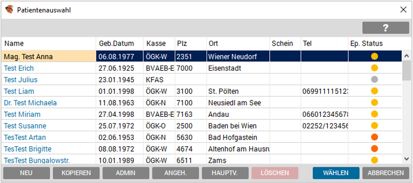 Patientenauswahl