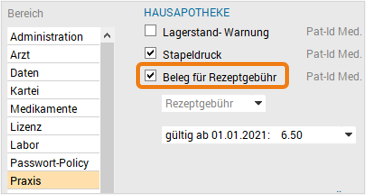 Beleg für Rezeptgebühr