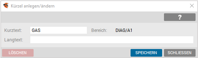 Kürzel ändern
