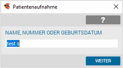 Patientenaufnahme