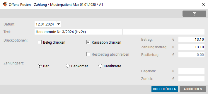 Zahlung