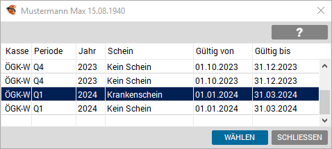 Auswahl - Quartal