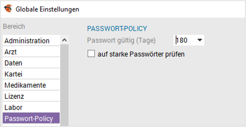 Passwort-Einstellungen