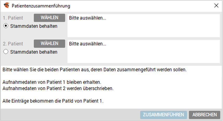 Patienten Zusammenführen