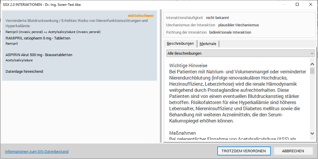 Medikamenteninteraktion