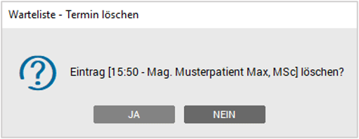 Termineintrag löschen
