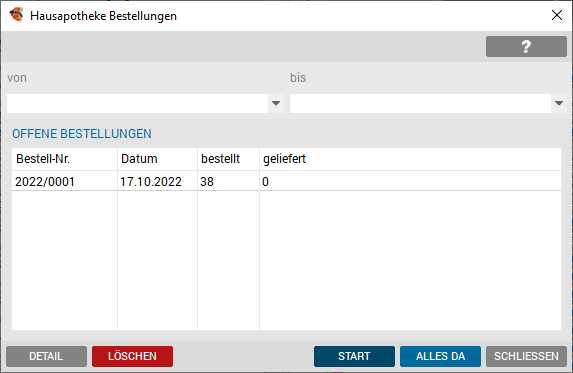 Bestellübersicht