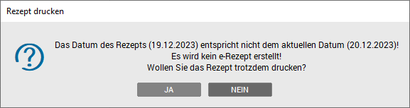 Hinweis - Rückdatieren